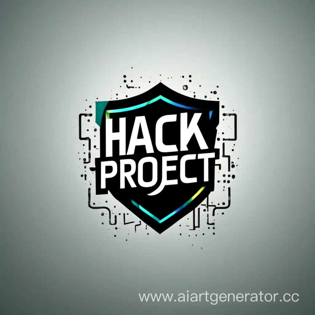 Сделай лого с надписью "Hack Project"