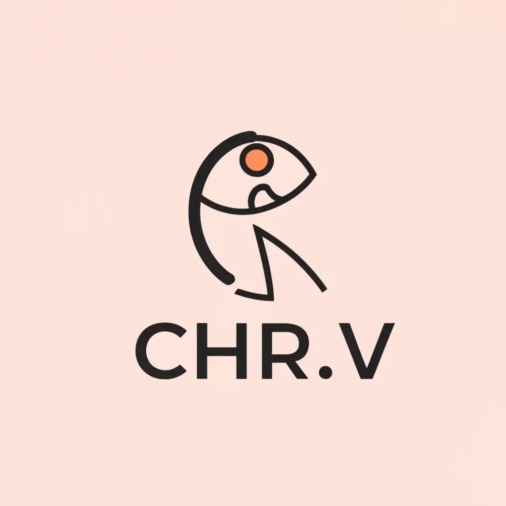 a logo design,with the text "C H R V", main symbol:girl,Moderate,clear background
