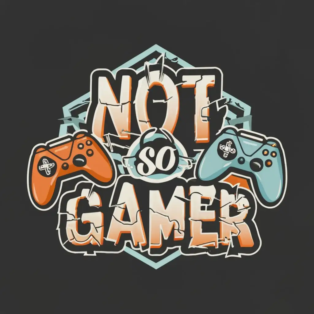logo, Gaming, with the text "Not So Gamer", typography, no glitch in image, no faulty