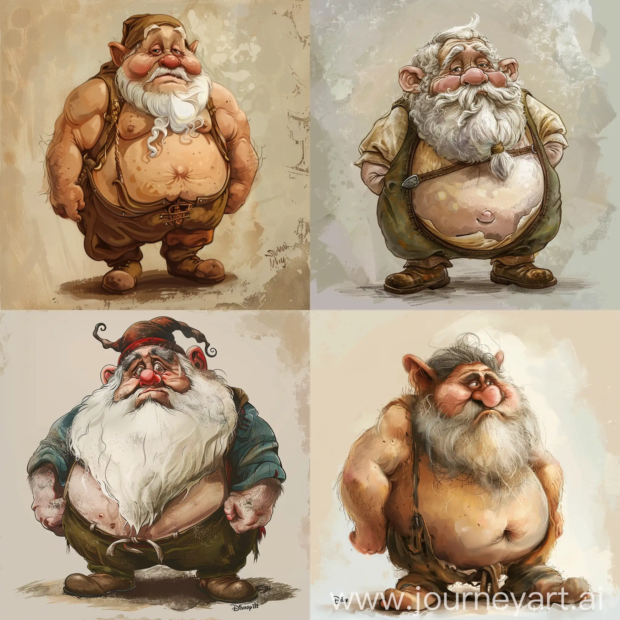 Woeful-Dwarf-from-Snowhite-Disney-Style-Digital-Illustration