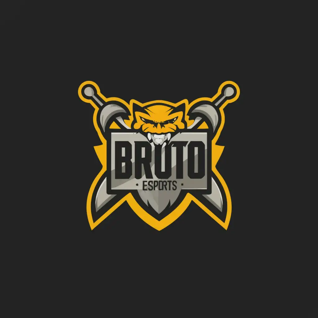 a logo design, with the text 'Bruto Esports', main symbol: 'Bruto Esports' Minimalistic, clear background, SPQR