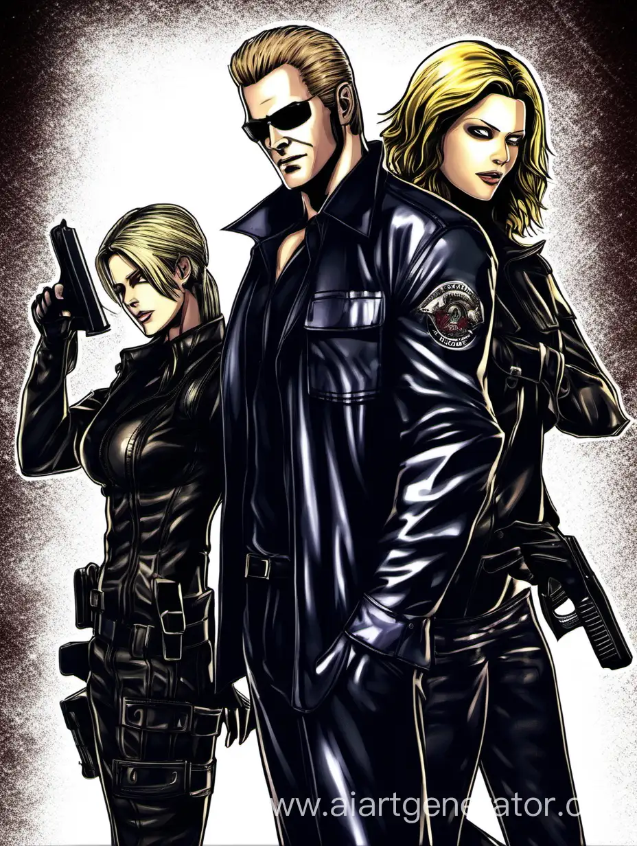 Albert Wesker with Sam Winchester wish two women, cult