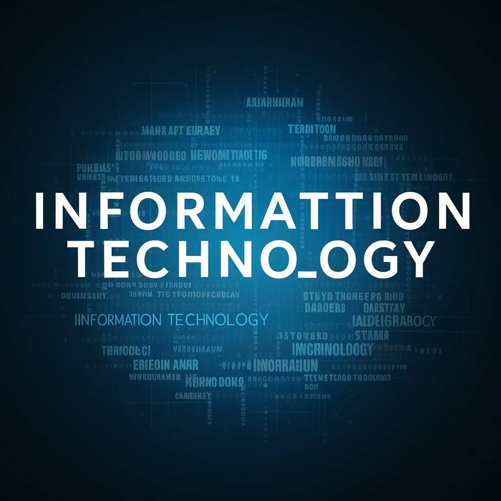 logo, IT, with the text "information technology", typography, be used in Technology industry