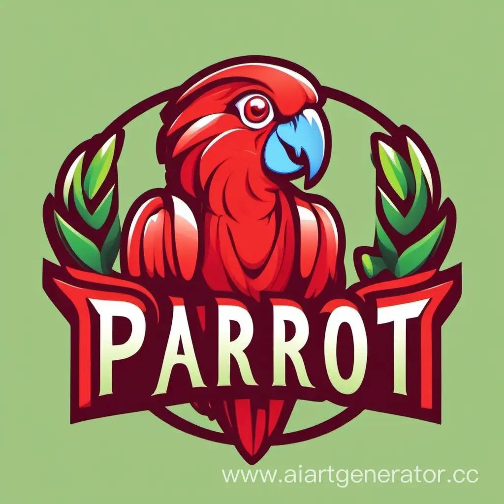 Логотип попугай попугай красный логотип