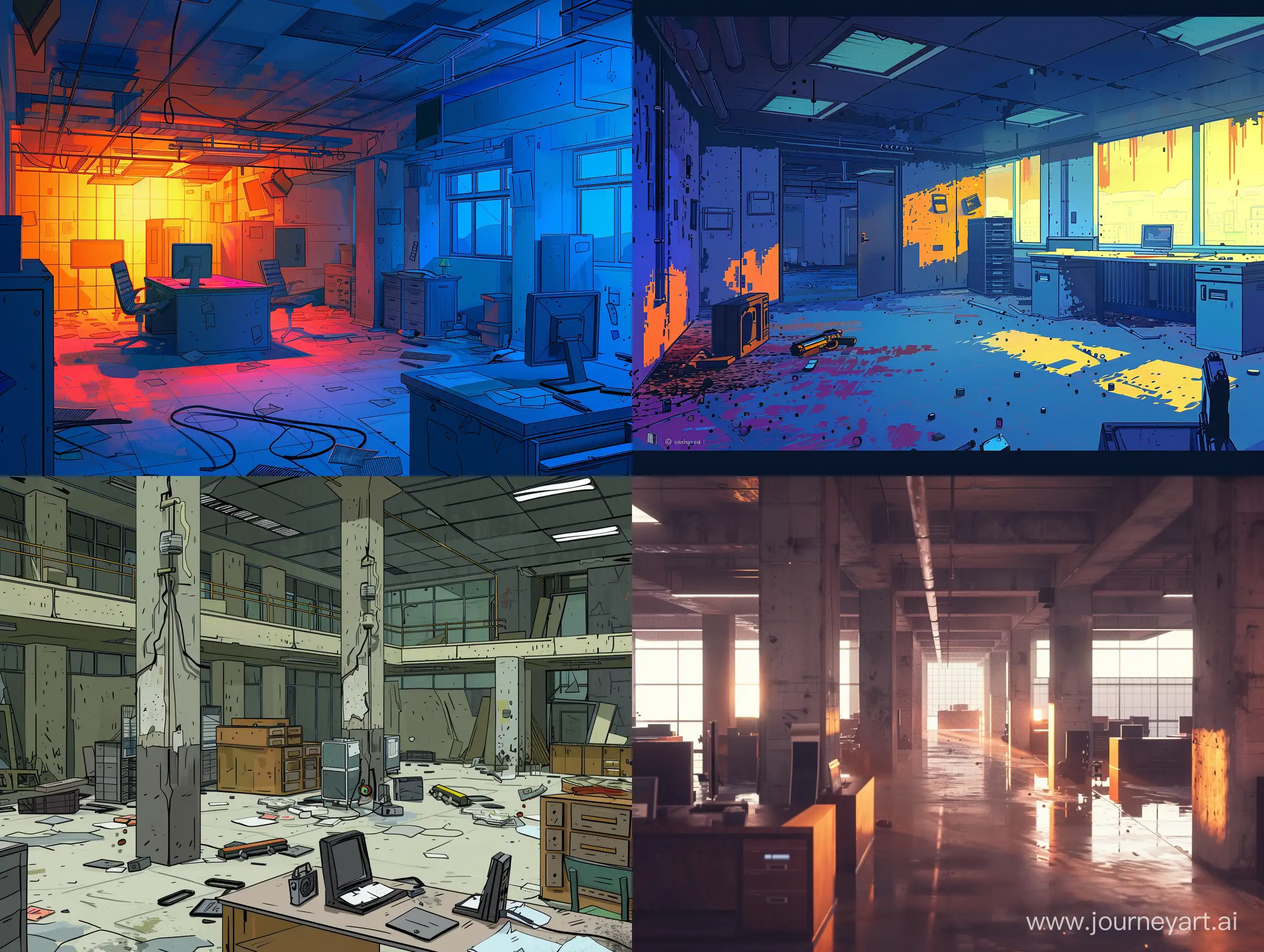 PostApocalyptic-Quest-in-Brutalist-Office-Space