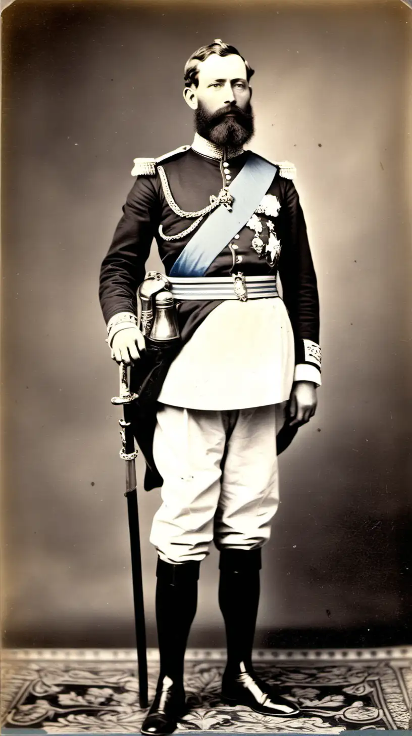 King Leopold II of Belgium Portrait in Regal Splendor