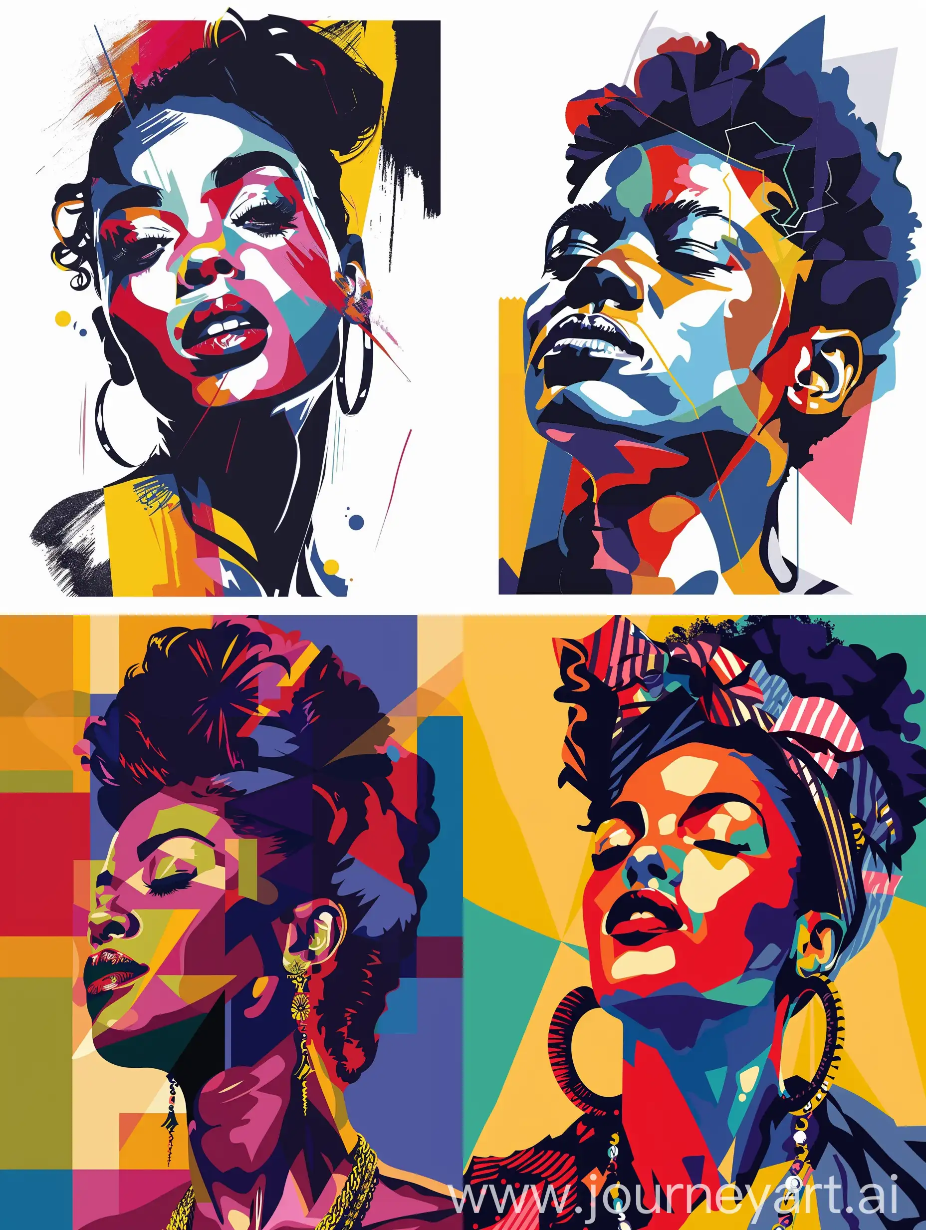 Colorful-Abstract-Portrait-in-Memphis-Style-Vector-Art