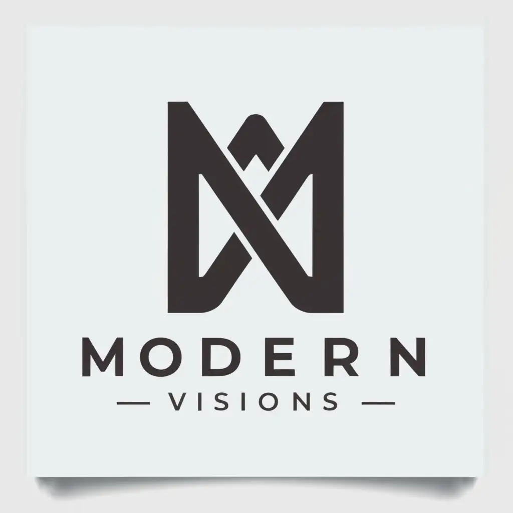 a logo design,with the text "Modern Visions", main symbol:M + (small) V,Minimalistic,be used in Sports Fitness industry,clear background