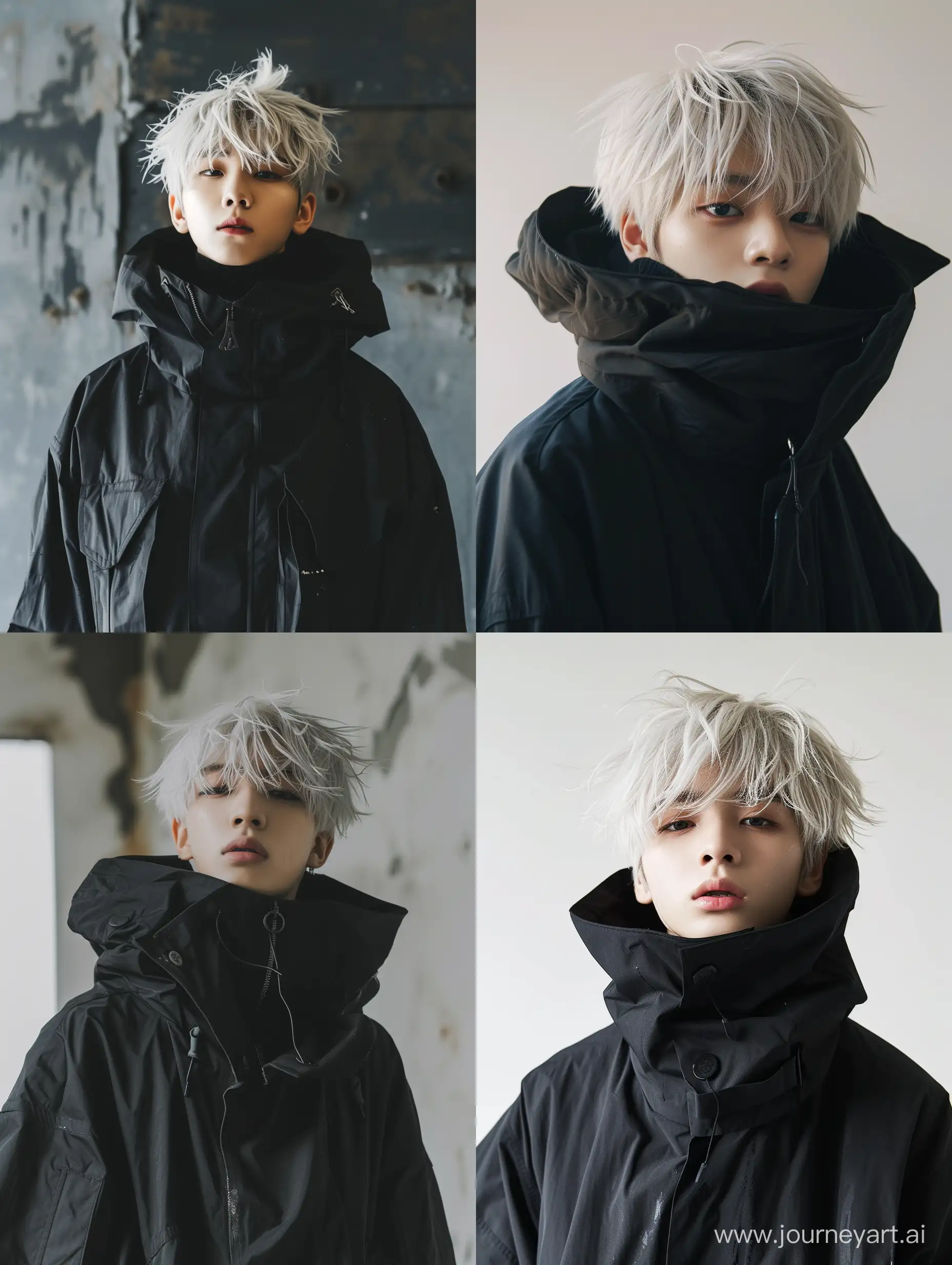 Korean-Idols-Dynamic-Performance-Sweating-in-Stylish-Black-Parka-Jacket