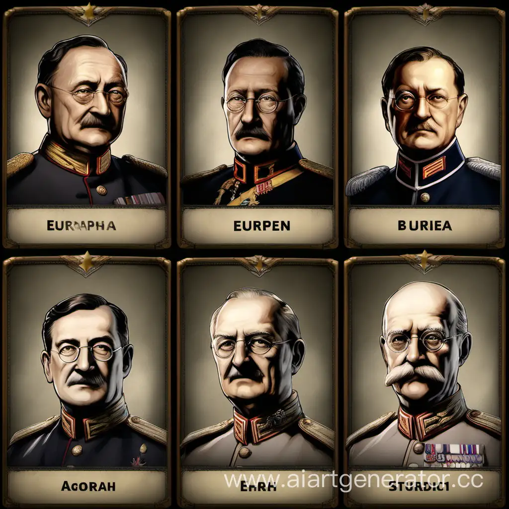 European-Portrait-Generals-in-Hearts-of-Iron-4-World-War-II-Strategy-Game