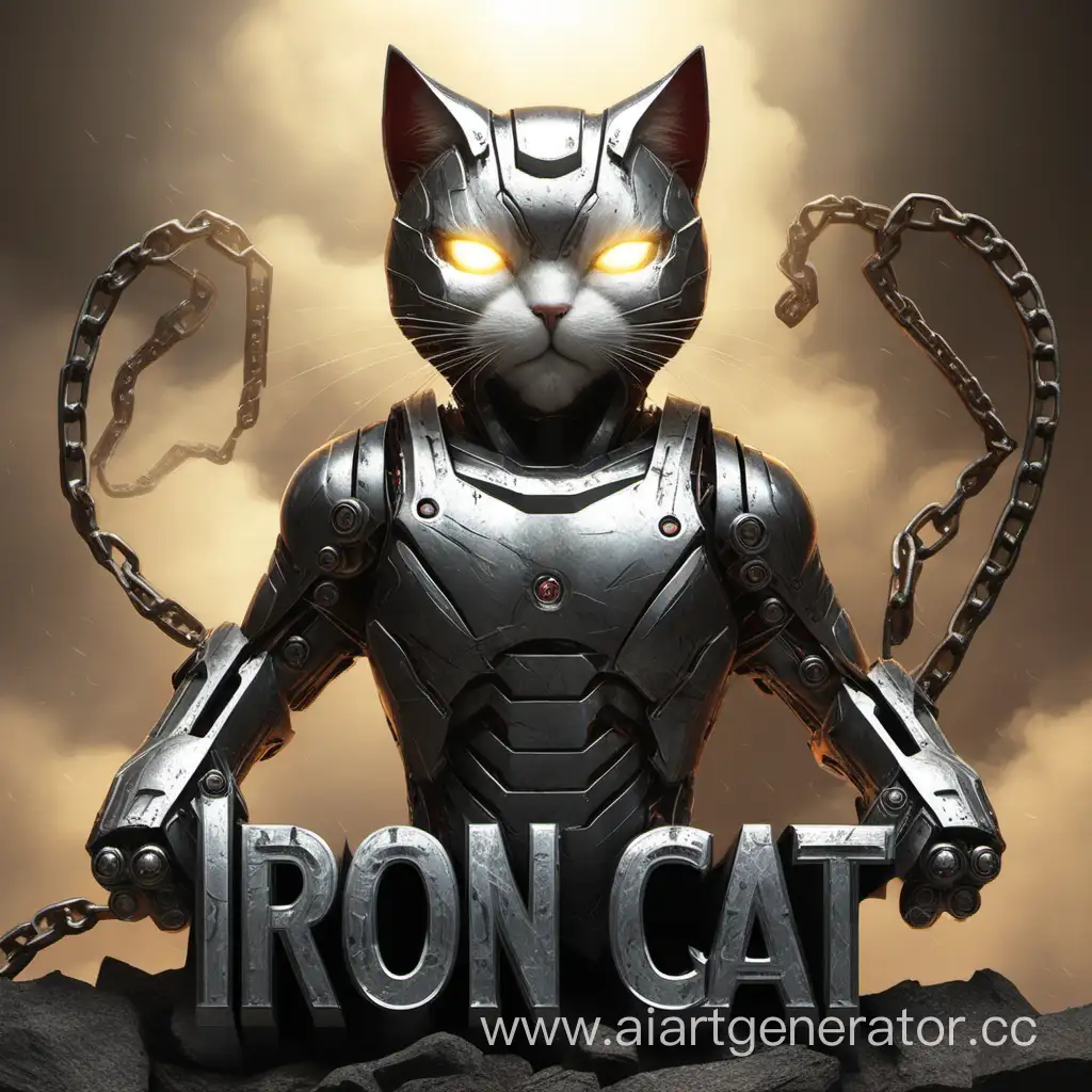 Sleek-Iron-Cat-Sculpture-in-Urban-Jungle-Setting