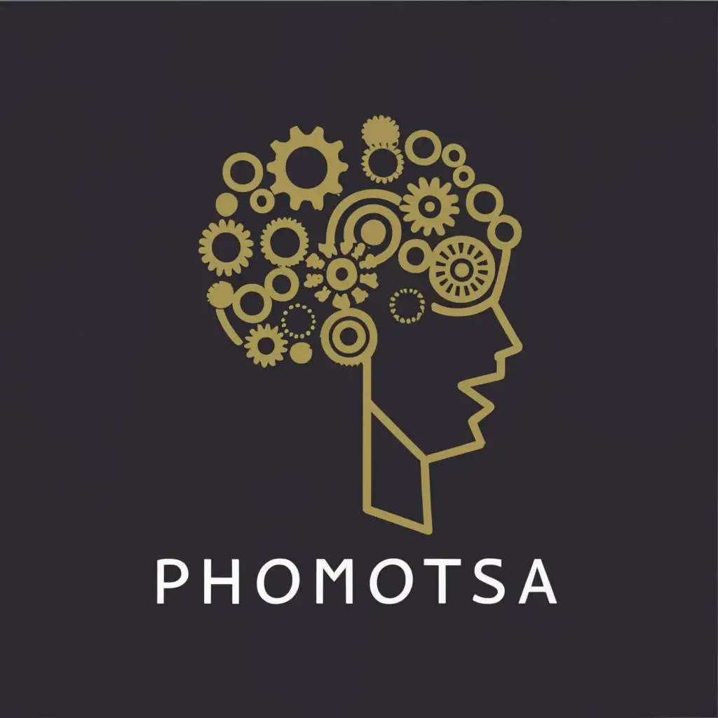 a logo design,with the text "Phomotsa", main symbol:overthinker


,complex,clear background