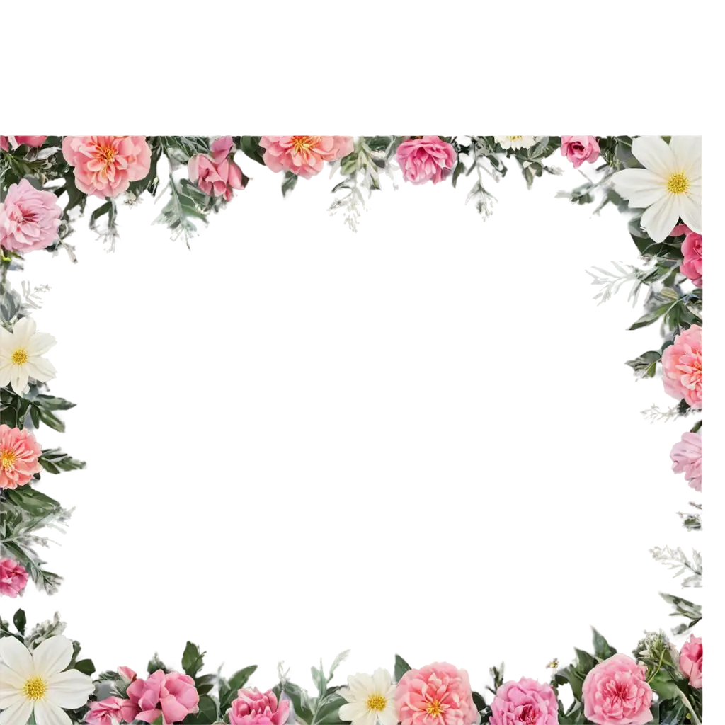 Exquisite-Text-Frame-Flowers-Enhancing-Your-Design-with-HighQuality-PNG-Imagery