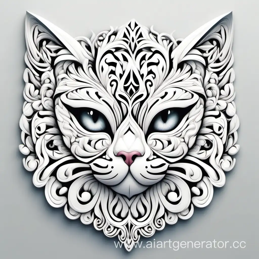 Slavic-White-Pattern-Abstraction-Enigmatic-Cats-Gaze
