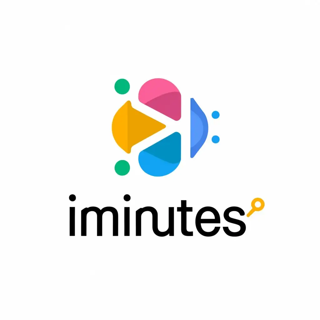 a logo design,with the text "iMinutes", main symbol:Capture Every Moment, Miss No Minute,Minimalistic,clear background