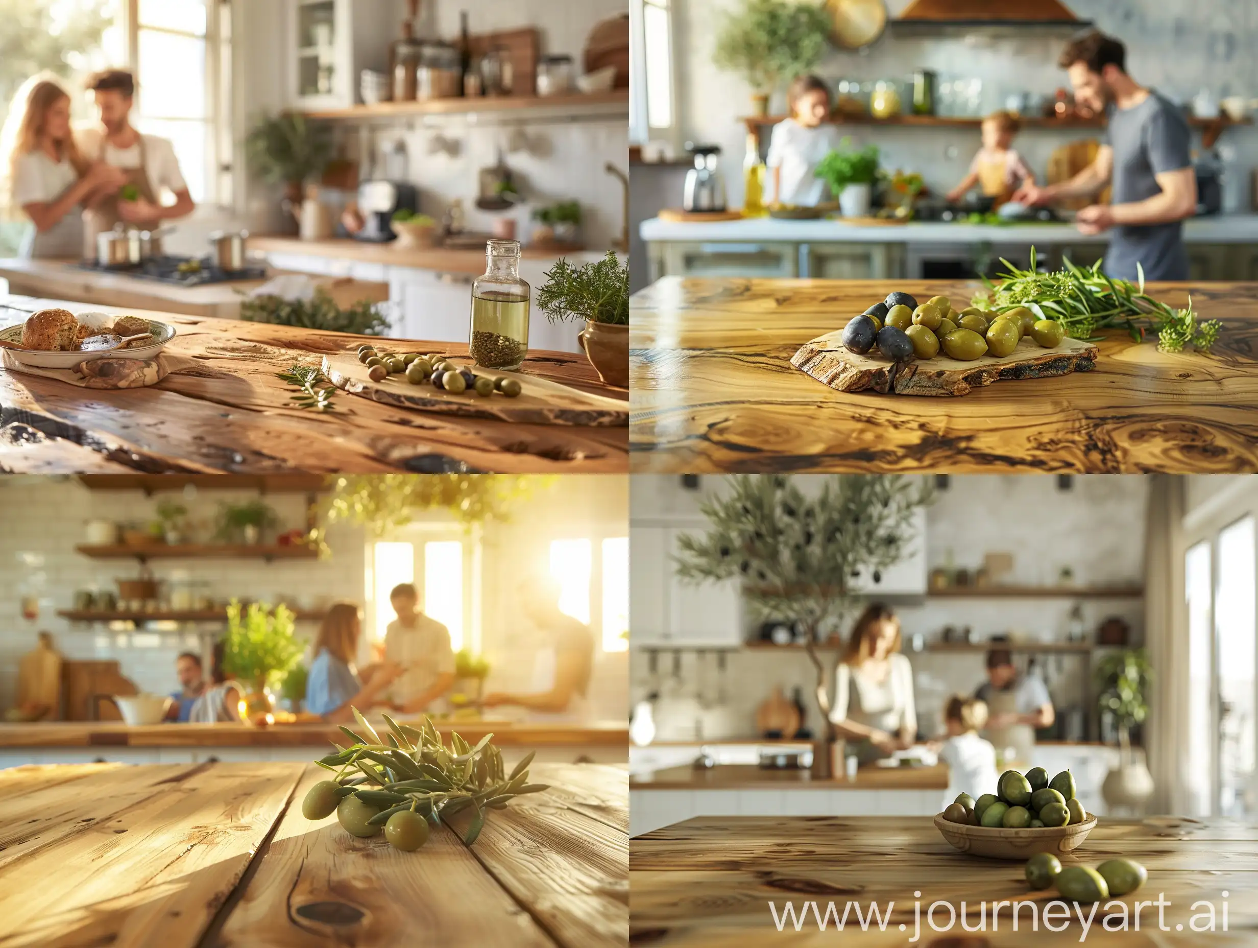 Family-Cooking-Together-in-Stylish-Bright-Kitchen-on-Olive-Wooden-Table