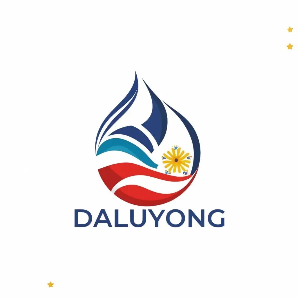 logo, water with Philippine flag, with the text "daluyong", typography, be used in Restaurant industry
