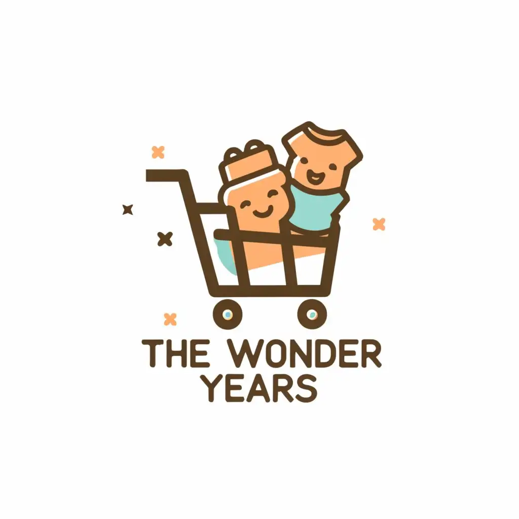 LOGO-Design-For-The-Wonder-Years-Modern-Baby-Clothing-Shop-Emblem-on-Clear-Background