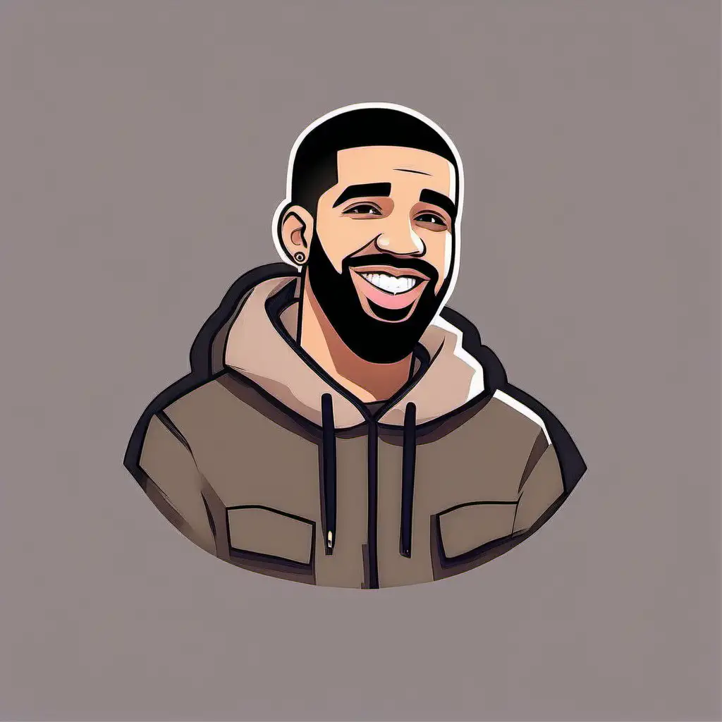 Cheerful Cartoon Drake Icon for Vibrant Social Media Profiles