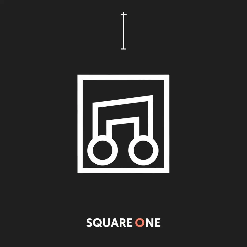 a logo design,with the text "Square One", main symbol:Modern music

,Minimalistic,clear background