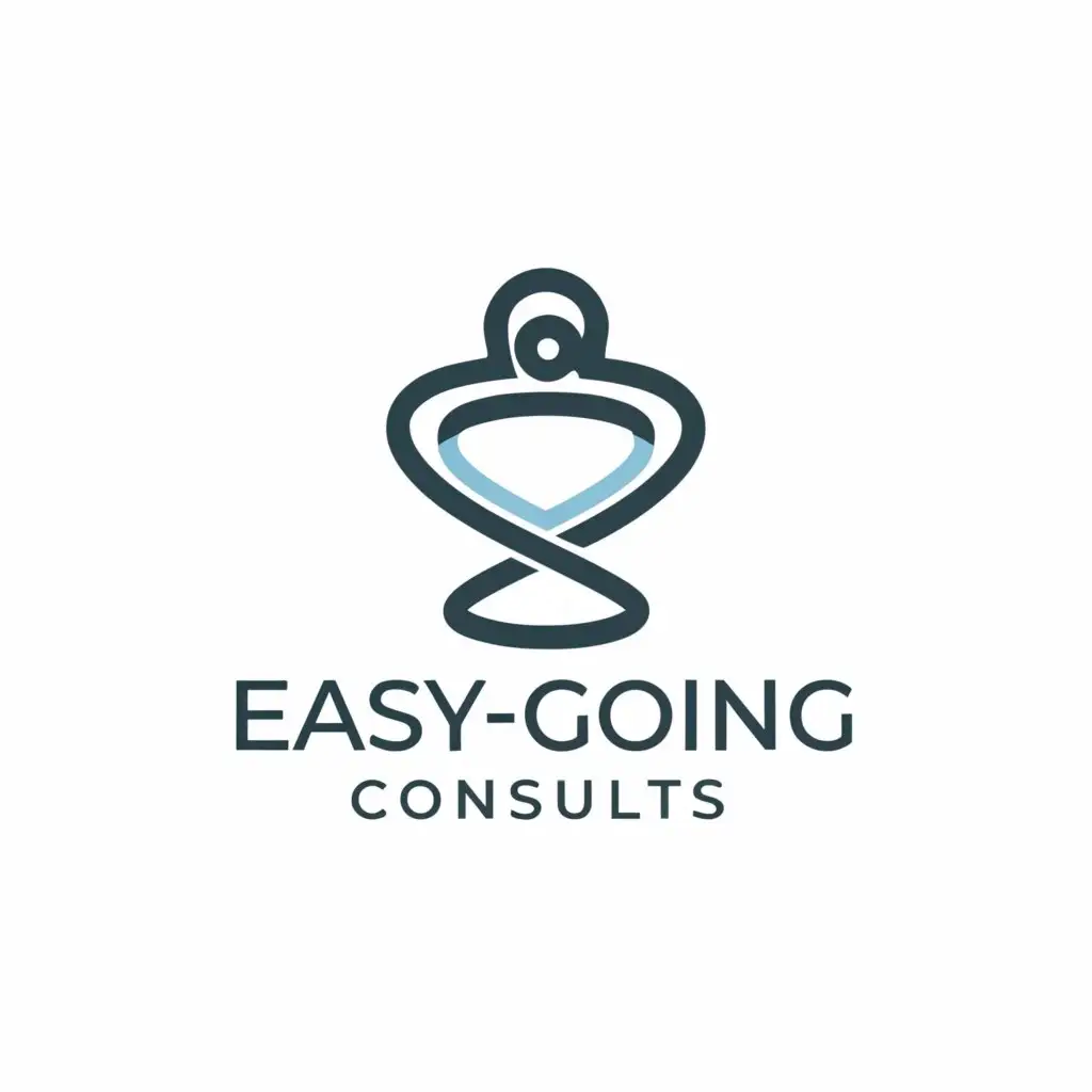 a logo design,with the text "Easy-going consults", main symbol:consultant company,Minimalistic,clear background
