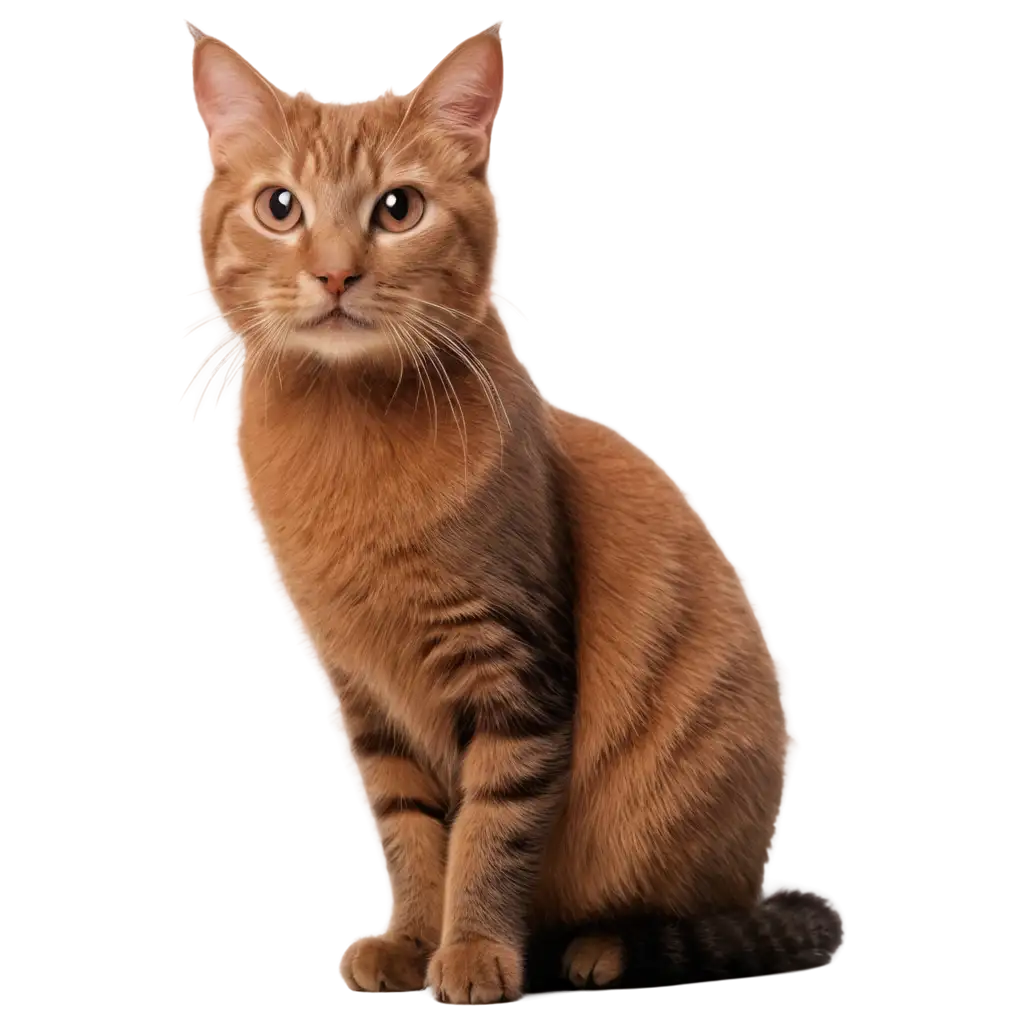 CinnamonColored-Cute-Cat-Front-View-PNG-HighQuality-Image-for-Enhanced-Visual-Appeal