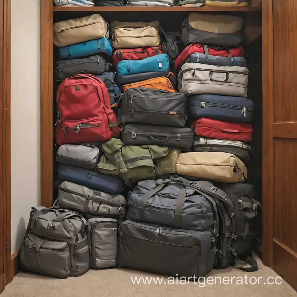 Organized-Closet-with-Bags-Backpacks-and-Suitcases