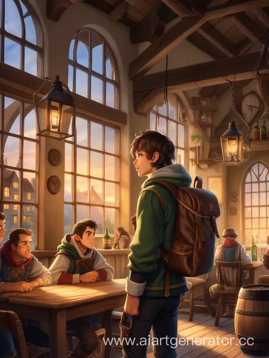 Evening-Gathering-in-Tavern-with-Young-Adventurer