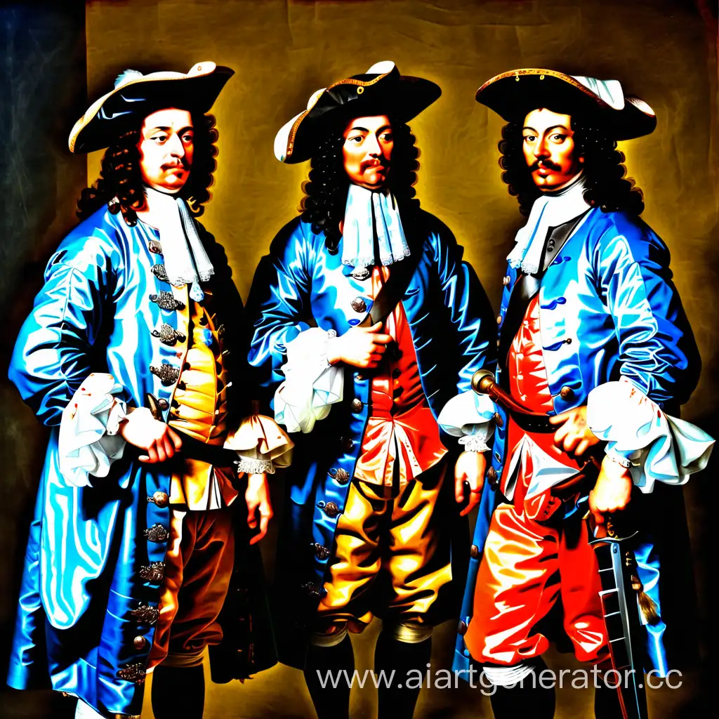 three men of 17 century