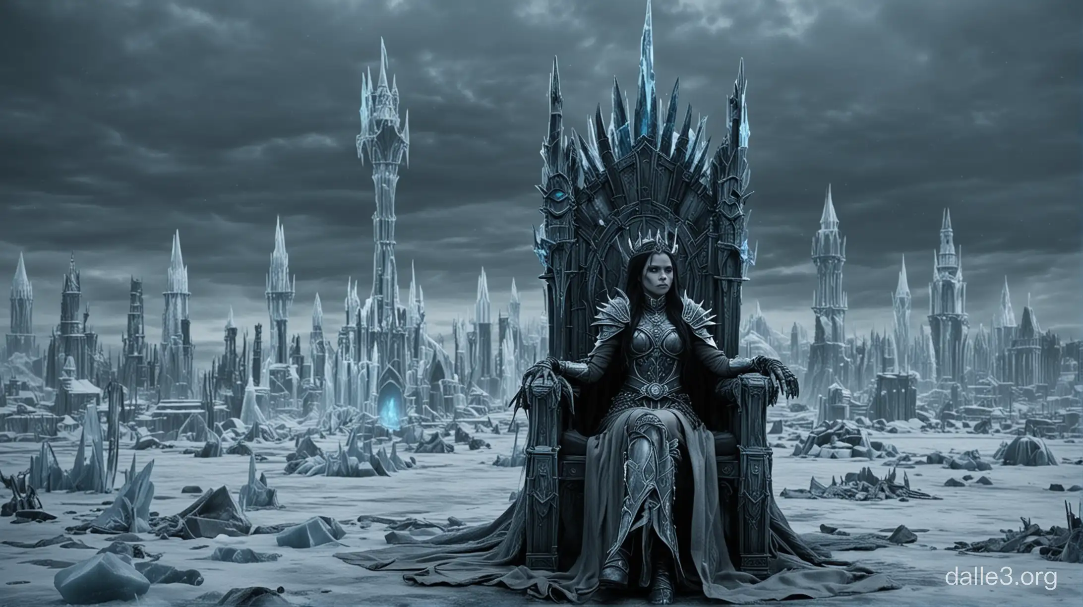 Jenna Ortega as the Lich King Ruling the Frozen Citadel with Undead ...