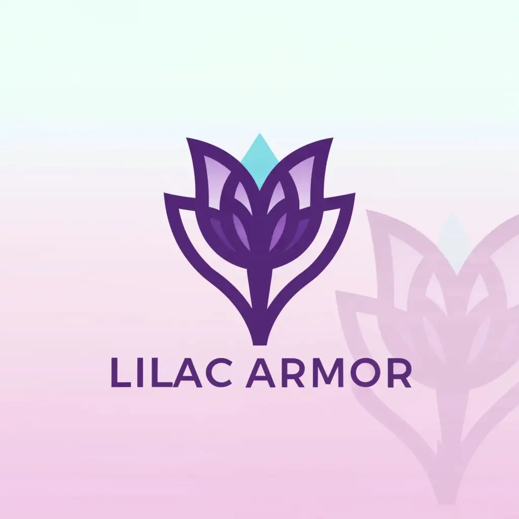 a logo design,with the text "lilac armor", main symbol:a modern looking pastel purple lilac,Moderate,be used in Retail industry,clear background