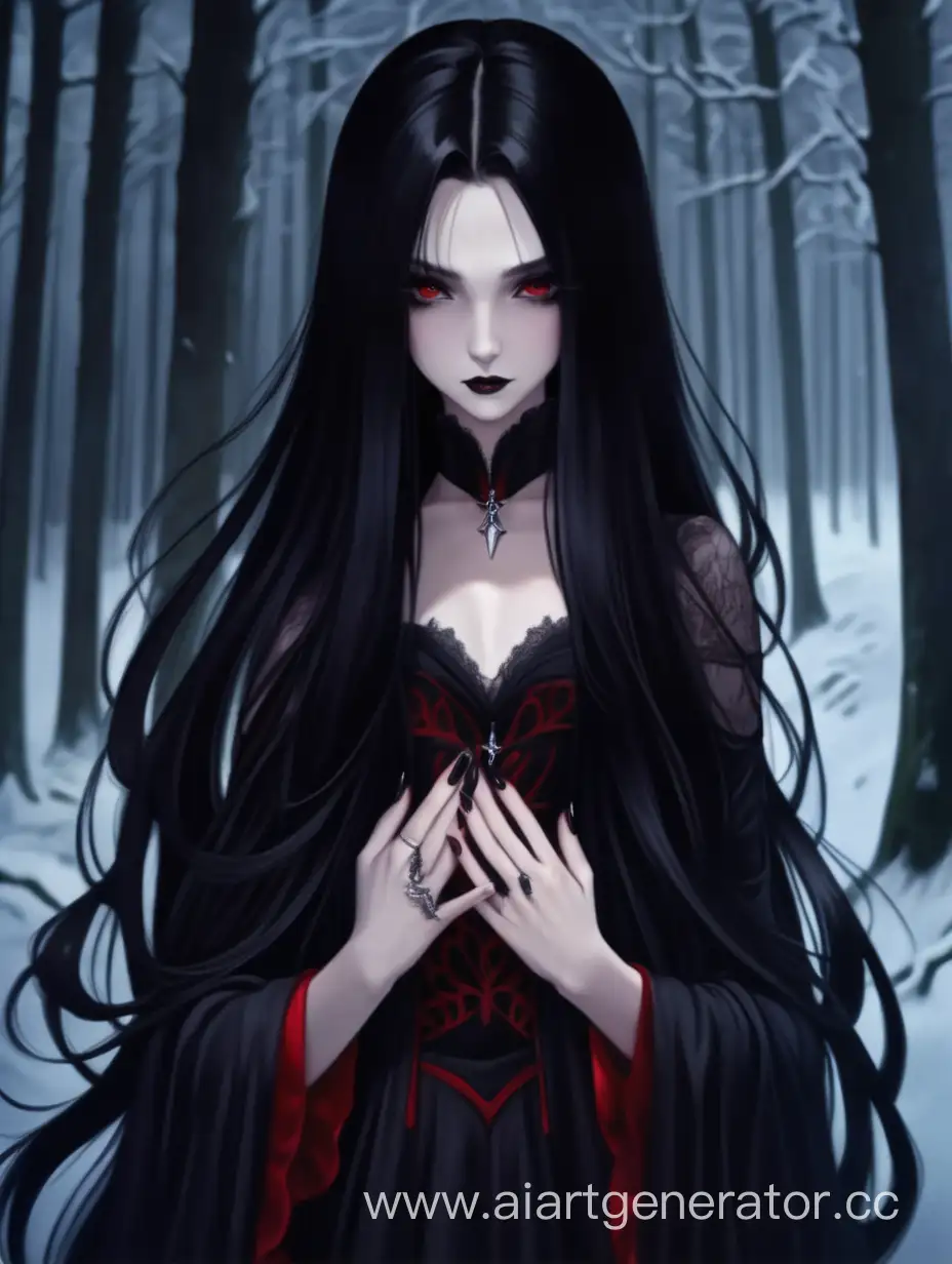 Enchanting-Winter-Vampire-Girl-with-Long-Black-Hair-and-Elegant-Manicure-in-Anime-Style