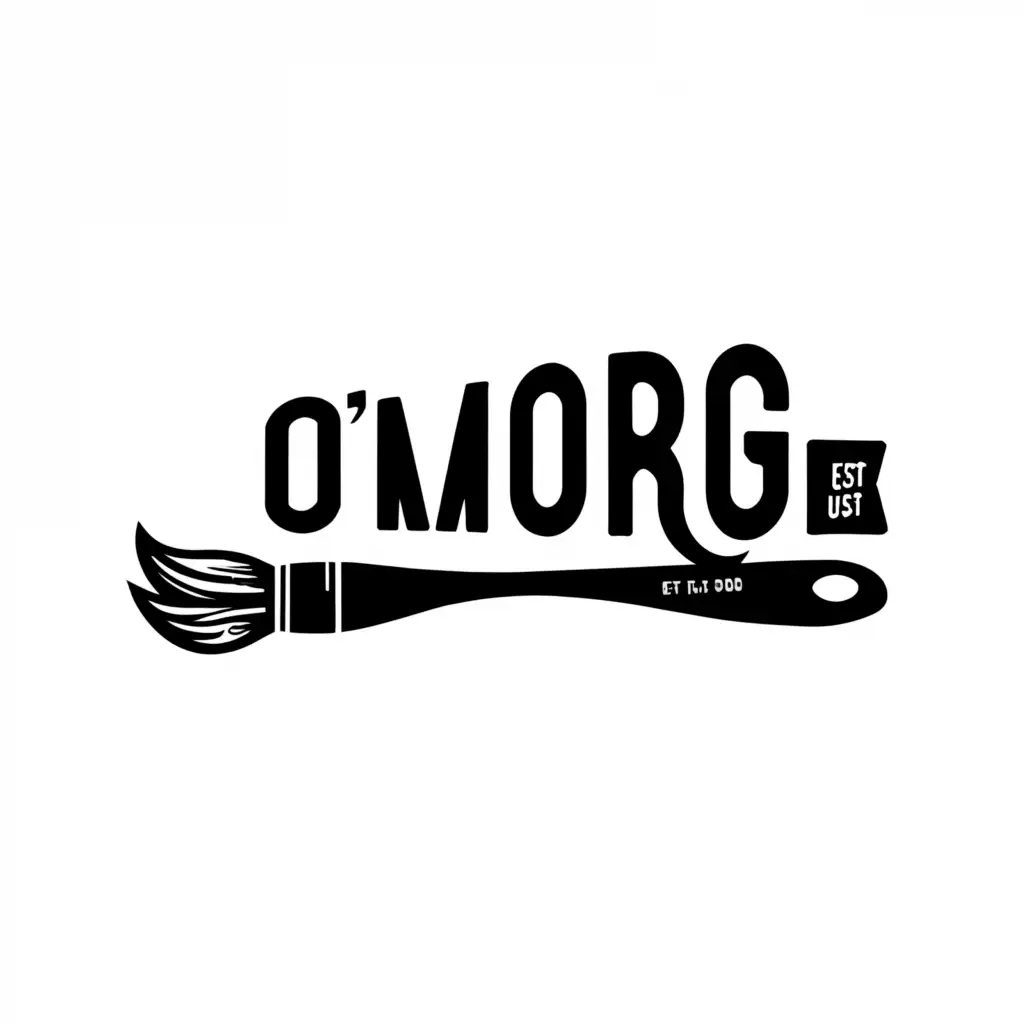 LOGO-Design-For-OMORG-Minimalistic-Brush-and-TShirt-Emblem-on-Clear-Background