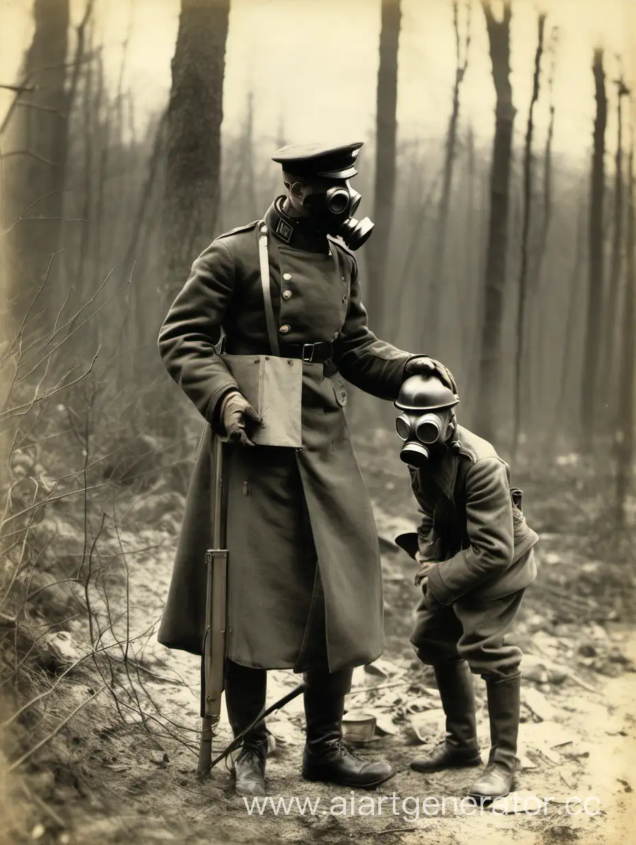 German-Soldier-Conducting-Traps-Setting-Lesson-in-Nature