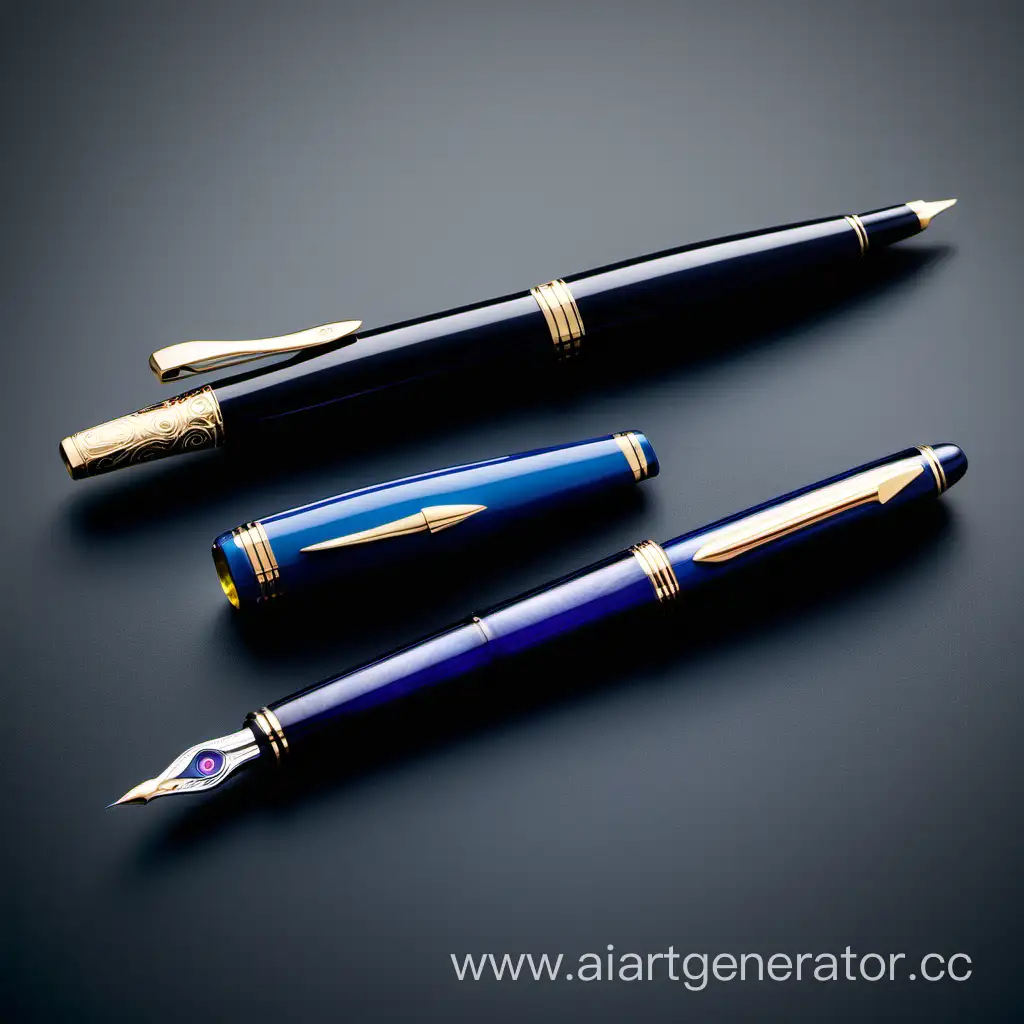 Contemporary-Fountain-Pens-and-Ballpoint-Pens-Showcase