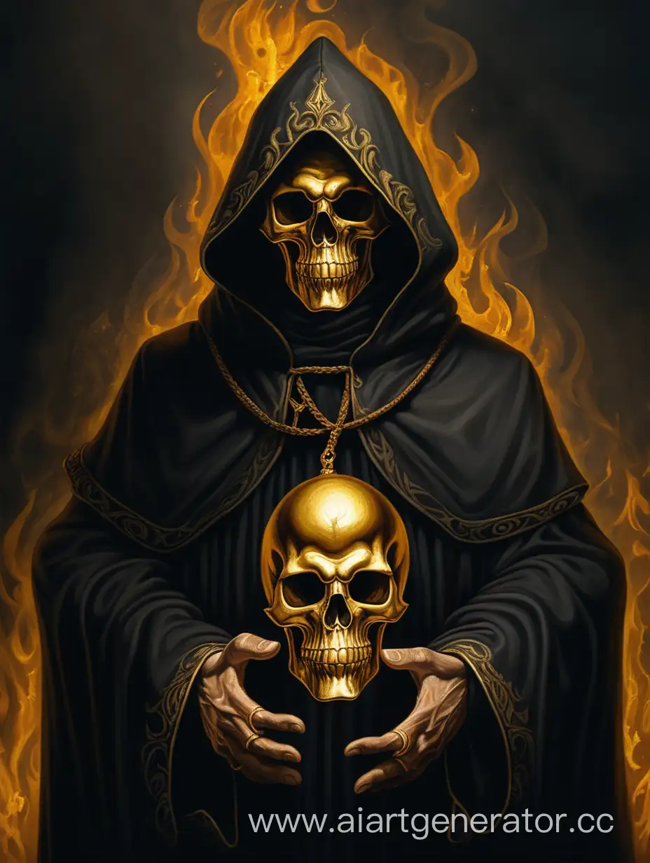 Mystical-Monk-with-Skull-Mask-in-Dark-Medieval-Hell