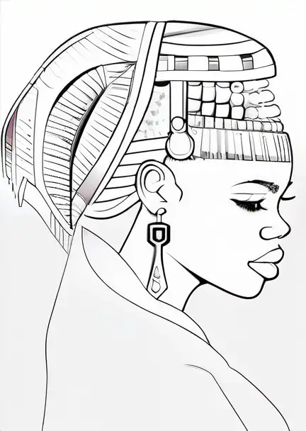 black woman coloring page
