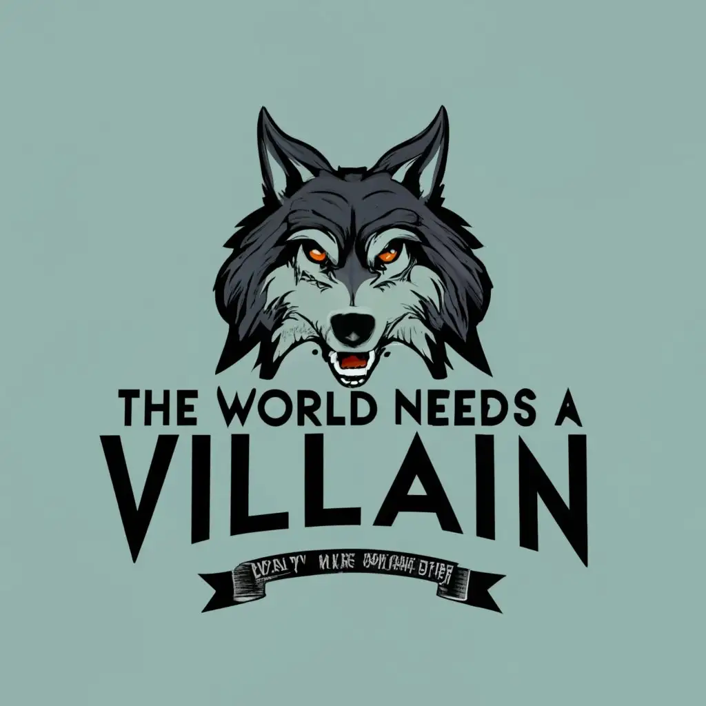 LOGO-Design-For-World-Needs-a-Villain-Sinister-Wolf-Staring-Ahead-with-Bold-Typography