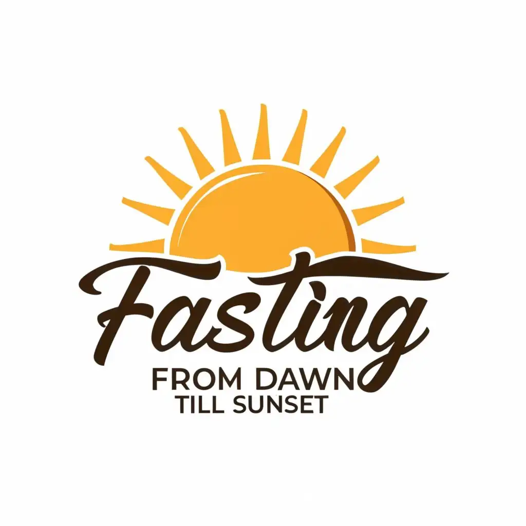 LOGO-Design-For-Sunfast-Radiant-Sun-with-Fasting-from-Dawn-till-Sunset-Typography-for-Entertainment-Industry