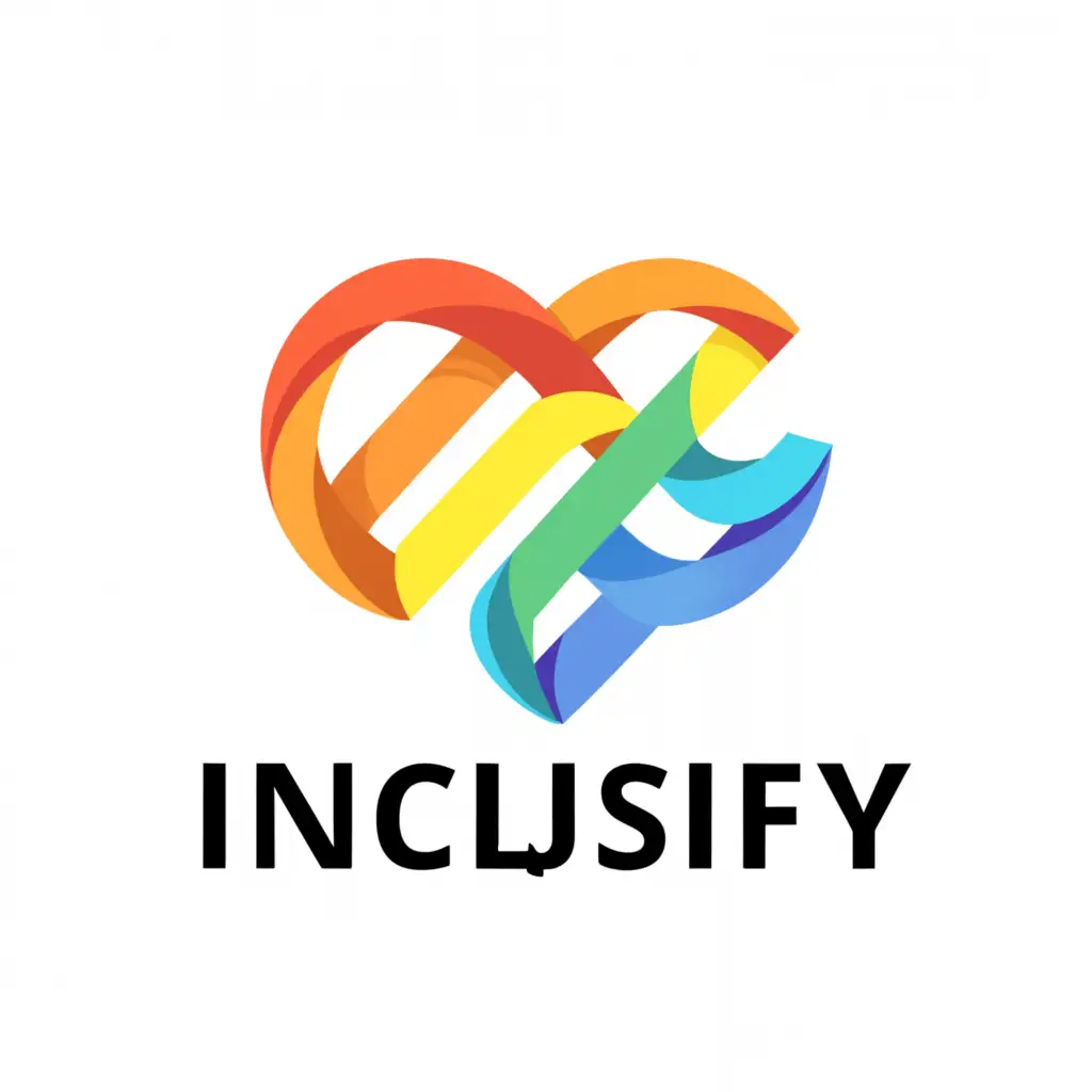a logo design,with the text "Inclusify", main symbol:heart, lgbt, equality,Moderate,be used in Nonprofit industry,clear background