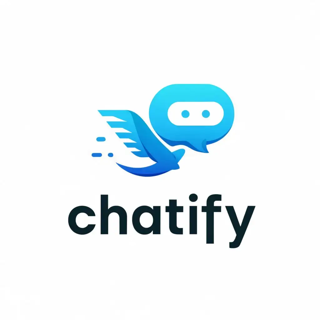 a logo design,with the text "Chatify", main symbol:An airplane,Moderate,clear background