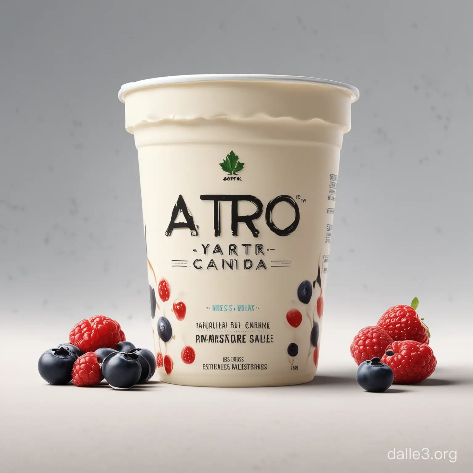 Craft a visually appealing and informative static ad for Astro Original Balkan Yogurt. The ad should emphasize the product's simplicity and natural ingredients. Feature the product prominently with a tagline 'Keep It Simple' and highlight '3 Simple Ingredients' to convey its purity. Include a clear and appetizing image of the yogurt with a few berries to suggest serving suggestions. Reinforce the quality by mentioning 'Canadian Milk Cream Cultures' and ensure the packaging is visible showing the weight '750g' with the Dairy Farmers of Canada logo. The overall design should be clean, straightforward, and align with the brand's message of natural simplicity.