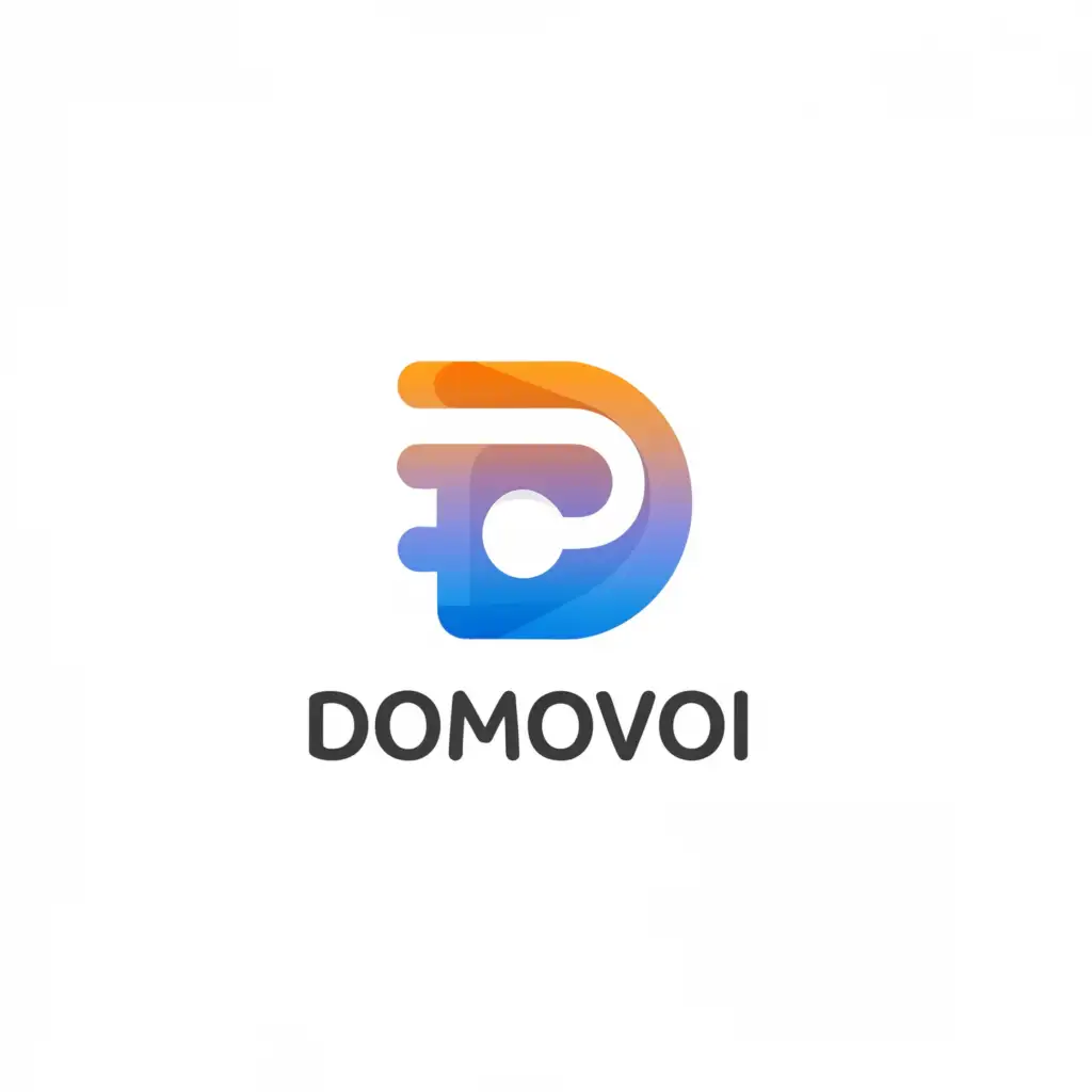a logo design,with the text "Domovoi", main symbol:household appliances,Минималистичный,be used in Розничная торговля industry,clear background