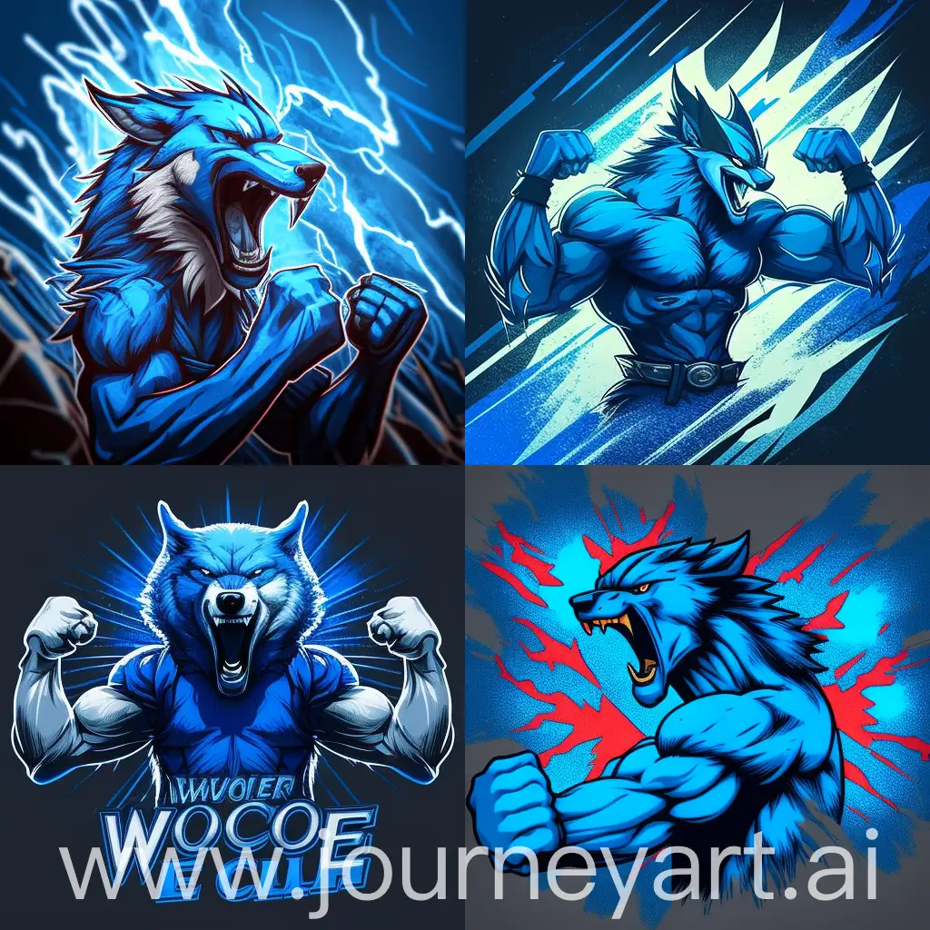 Inspiring-Blue-Wolf-Mascot-Energizes-Fans-in-Sports-Battle