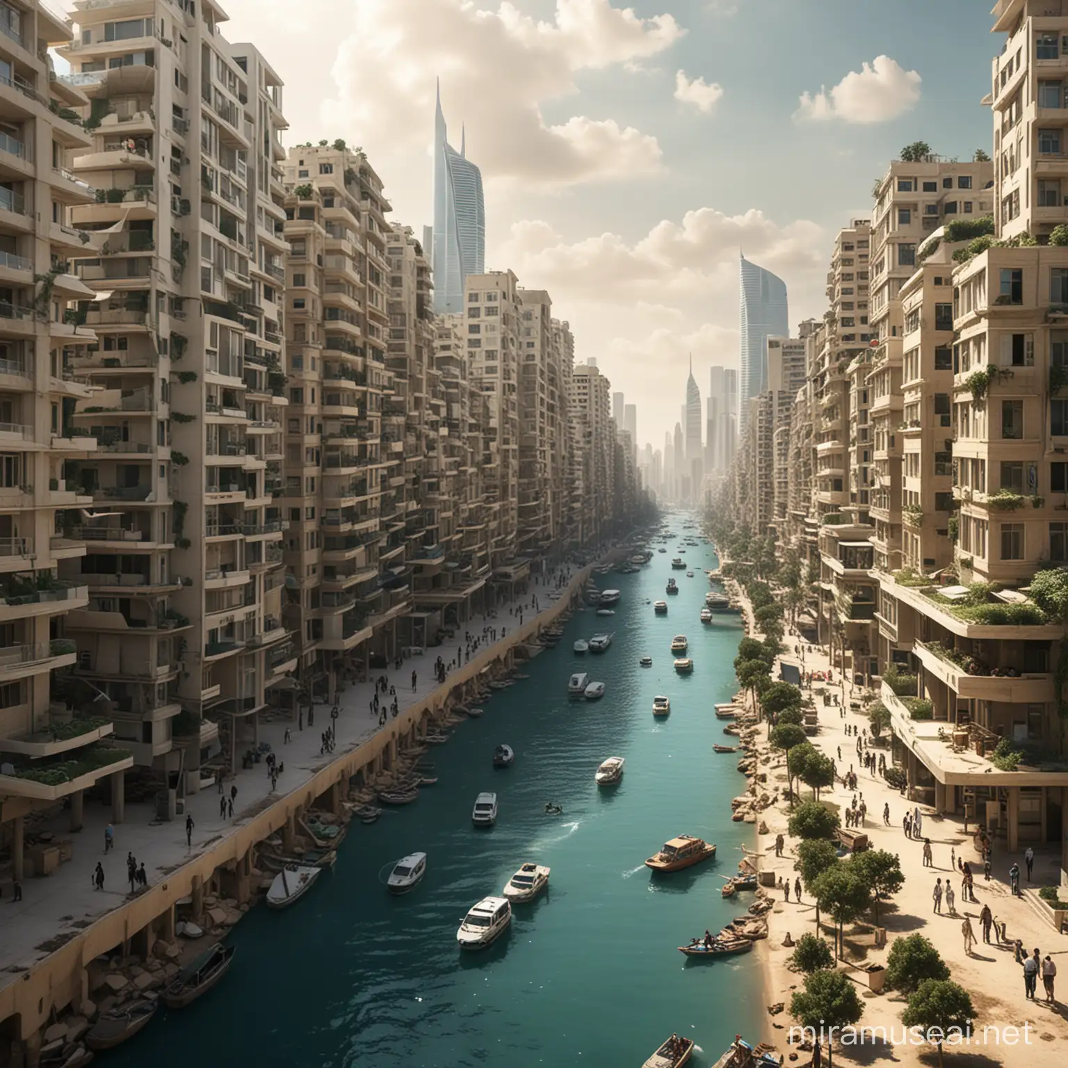 Futuristic Urban Landscape of Beirut in 2050
