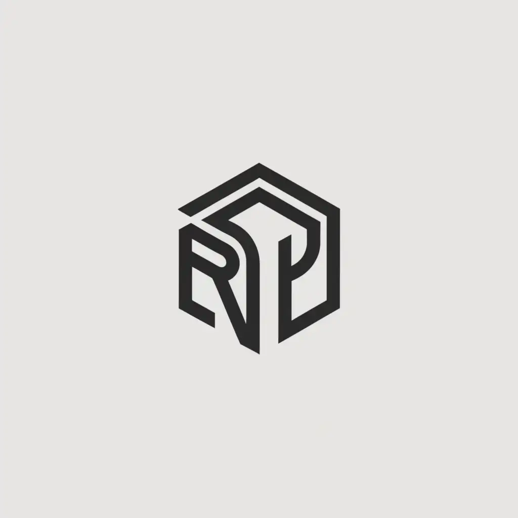 a logo design,with the text "rp", main symbol:pentaghon,Minimalistic,be used in Technology industry,clear background