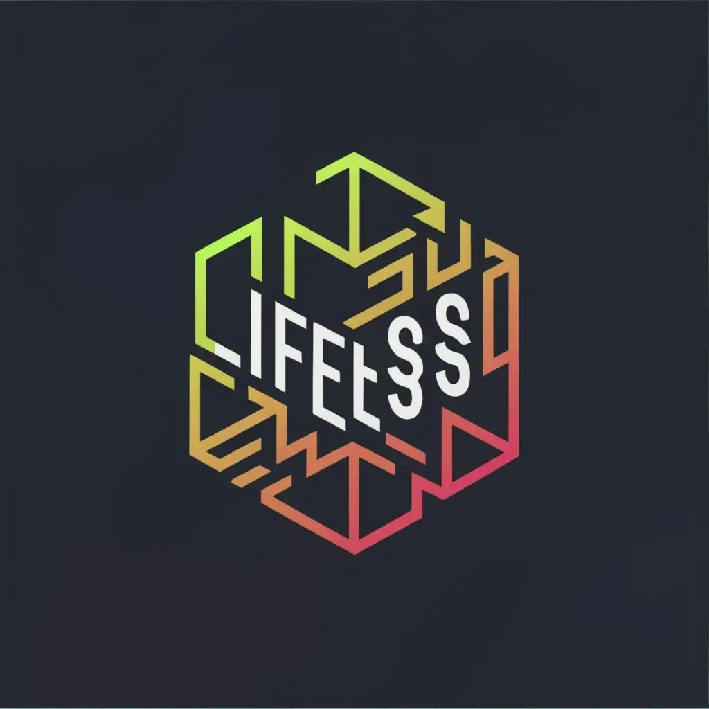 logo, GEOMETRY, with the text "LIFELESS WEARS", typography, be used in Internet industry