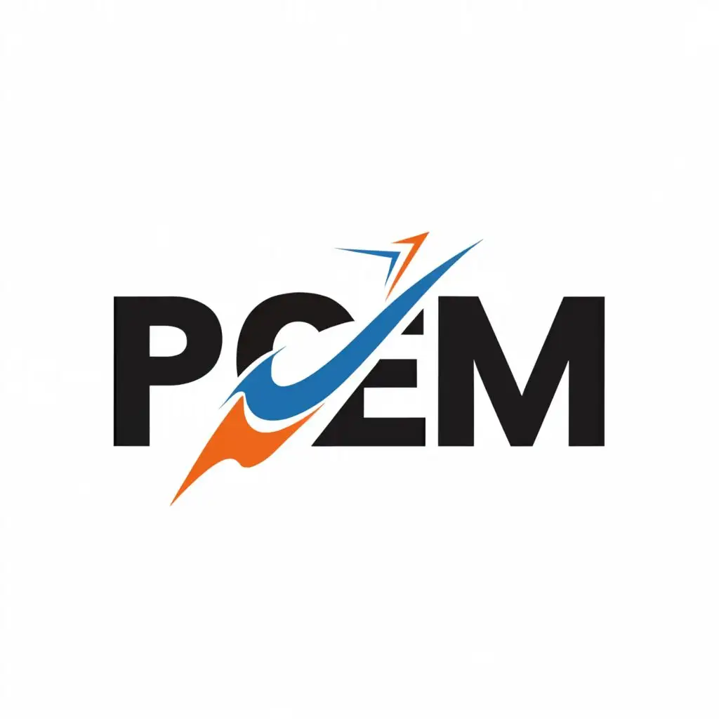 a logo design,with the text "PCEM", main symbol:management energy,complex,clear background