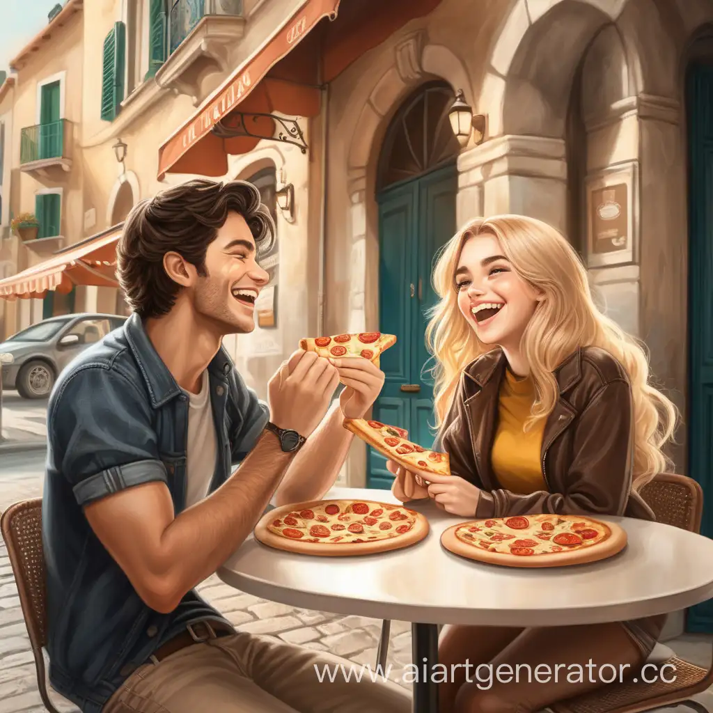 Joyful-Couple-Enjoying-Italian-Style-Pizza-Date-at-Cozy-Cafe