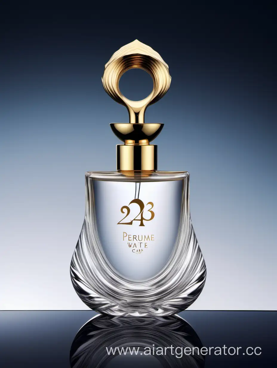 Elegant-Perfume-Bottle-with-24Carat-Gold-Cap-and-Wine-Branding